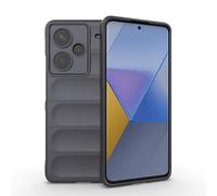 ESTH® Custodia Silicone Liquido per Xiaomi Redmi Note 13 Pro Plus con Protezione Anti-Germi e Fodera in Microfibra, Cover in Silicone a Antiurto 360°, Grigio scuro