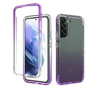 ESTH® Trasparente Cover per Samsung Galaxy S22 Plus 5G Custodia in silicone a Antiurto 360°, Caso Protettivo Antineve e Antipolvere Senza Protezione per lo Schermo Integrata, Viola