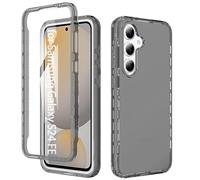 ESTH® Trasparente Cover per Samsung Galaxy S24 FE Custodia in silicone a Antiurto 360° con Protezione per lo Schermo Integrata, Caso Protettivo Antineve e Antipolvere, Nero