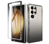 ESTH® Trasparente Cover per Samsung Galaxy S24 Ultra Custodia in silicone a Antiurto 360° con Protezione per lo Schermo Integrata, Caso Protettivo Antineve e Antipolvere, Nero