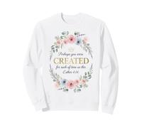 Esther 4:14 Corona Floreale Fede Donne Felpa