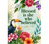 Esther 8:8 Co. Blessed is She Who Believed Luke 1:45 Inspirational Notebooks for Women: Inspirational Journal for Woman, Motivational Blank 8.25" x 11" H Journal with 200 Lined Pages Paperback