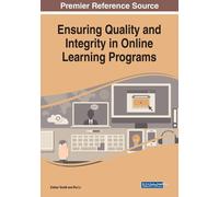 Esther Smidt Ru Ensuring Quality and Integrity in Online Learning Pr (Tascabile)