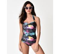 Esther Williams one piece Classico Guaina Galaxy Stampa Bagno Abito Nuoto E11115