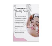 Esthetician Facial Techniques Chart Spa Benefits Poster Salon Wall Decor Client Education Guide for Professional Practice(Unframed,16X24inch(40X60cm))