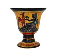 Estia Creations Coppa di Pitagora Dea della Caccia Artemide Dipinta a Mano Tantalus Cup of Justice