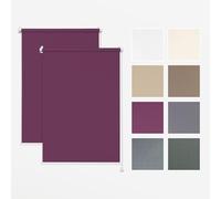 Estika Set di DUE tende da interni senza forare - Viola 65 x 150 cm - 2 tende oscuranti - installabili senza forare, privacy temporanea, protezione solare