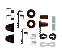 Estika Set di montaggio Klemmfix senza fori, per tapparelle doppie, giorno e notte, Duo Rollo, marrone, 17 mm, pezzi di ricambio per tende avvolgibili per finestre senza fori, morsetti per tende,