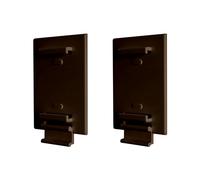 Estika supporto adesivo per tenda a rullo doppia Klemmfix, marrone, set da 2, adesivo, supporto adesivo, supporto per tenda a rullo doppia, per tenda a rullo Duo