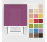 Estika Tenda a rullo con foratura - 80 x 220 cm - Viola - montaggio a soffitto o parete, per interni, per finestre e portefinestre, tessuto semi-trasparente, disponibile in 25 colori