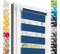 Estika Tenda a rullo doppio Klemmfix senza foratura - 65 x 150 cm - Notte d’estate - Tenda giorno e notte, tessuto doppio, per interni, protezione dalla luce solare