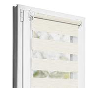 Estika Tenda a rullo doppio Klemmfix senza foratura - 75 x 220 cm - Cream - Tenda giorno e notte, tessuto doppio, per interni, protezione dalla luce solare