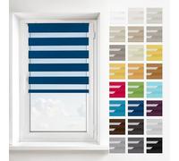 Estika Tenda a rullo doppio senza foratura - Notte d'estate - 30 x 150 cm - Tenda giorno e notte, tessuto doppio, per interni, protezione dalla luce solare