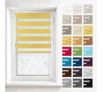 Estika Tenda a rullo doppio senza foratura - Soleggiato - 95 x 220 cm - Tenda giorno e notte, tessuto doppio, per interni, protezione dalla luce solare