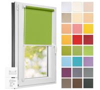 Estika Tenda a rullo semi-trasparente senza forare - 85 x 220 cm - Verde primavera 2 - per interni, per finestre, tessuto con protezione solare