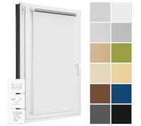 Estika Tenda oscurante senza perforazione, larghezza ogni 1 cm - 78 cm x 220 cm - Bianco Tende a rullo termiche, tende a rullo per finestre senza foratura, protezione solare per finestre interne