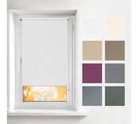 Estika Tende a rullo per interni senza forare - 130 x 120 cm - Tende Oscuranti Avvolgibili - montabile senza fori, privacy temporanea, protezione sole