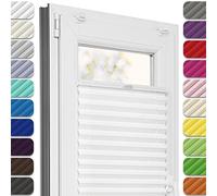 Estika Tende plissettate senza foratura, Klemmfix - Larghezza: 50 cm - Altezza: 150 cm - Bianco - Tenda plissettata per finestre, plissé interne, moderna, protezione della privacy