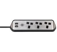 Estilo 3 Gang Angolare Prolunga Con USB 2x USB A 250V AC 13A 2m 1153593410