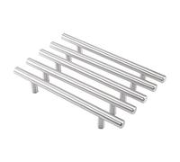 Estink 20 maniglie per mobili, cave spazzolate, per armadi, armadi, maniglie, maniglie, distanza tra i fori 128 mm, diametro 12 mm, lunghezza totale 200 mm