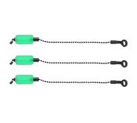 Estink 3 Pezzi di Pesca Indicatore dei Ganci Bobbins Alerter Iron Acrilic Chain Strumenti per la Pesca all'aperto (Green)