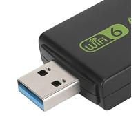 Estink Adattatore WiFi, Mini Dongle WiFi Ad Alta velocità 1800 Mbps, Adattatore WiFi USB con Doppia Antenna 3dbi con Dissipatore di Calore, Trasmettitore WiFi per Windows 7 10 11 con