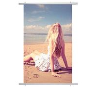 Estink Binario per Poster in Alluminio, 100 cm, Set di Binari Pieghevoli con Ganci Scorrevoli, Argento