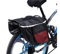 Estink Borse per Bicicletta Posteriore, Borsa Impermeabile per reggisella, Sedile Posteriore, Pieghevole, per Bicicletta, Mountain Bike, Ciclismo, Viaggi, 25 l, Rosso