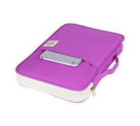 Estink Cartella Portadocumenti A4 con Cerniera, Impermeabile Cartelle Portadocumenti da Viaggio con Numerosi Vani e Maniglia Leggera, per Smartphone, Tablet, Notebook, 35 x 25 x 3,5 cm(Viola)