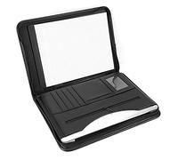 Estink Cartella Portadocumenti in Pelle A4, Organizer con Cerniera per Riunioni e Viaggi, 34 x 25 x 2 cm, Nera