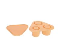 Estink Cilindri Cubi di Ghiaccio Vassoio Facile Rilascio 3 Pezzi di capacità di Silicone Tazza di Ghiaccio con Coperchio per Bevande Cocktail di caffè, Lungo e Comodo (BROWN)