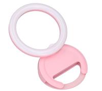 Estink Clamp/Holder on Ring Light 3 Colori Selfie LUCE A 360 Gradi La Pelle per i Laptop Tablet per Telefoni Riduce il Rumore e Migliora La qualità dell'immagine per lo Streaming Live Vlog (Roseo)