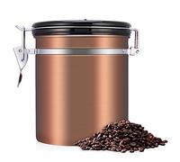 Estink Contenitore Ermetico per Caffè in Acciaio Inox 304, 1,5 L, Oro, per Chicchi, Polvere, Tè, Noci, Cacao