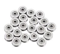 Estink Cuscinetti a Sfera V623ZZ con Scanalatura a V, Acciaio Carbonio Schermato 3x12x4 mm, 20 Pezzi per Sistemi Lineari