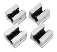 Estink Cuscinetti Lineari SBR16UU, 16mm, Set da 4 Pezzi, Blocchi Cuscinetti in Alluminio per Guide Lineari CNC