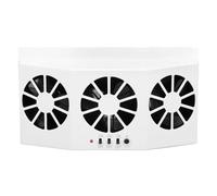 Estink Design della Ventola a Tripla Ventola per Ventole di Scarico con Auto Solare per la Rimozione degli Odori e un'esperienza di Guida Confortevole (WHITE)