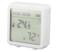 Estink Display Wifi Display Igrometro Igometro Allarmometro di Allarme Misuratore di Temperatura per la Casa Intelligente con Supporto Vocale (WHITE)