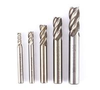 Estink Fresa a 4 Taglienti per CNC, Set di Punte HSS 8mm, Utensile da Taglio per Rame, Alluminio, Acciaio, Ghisa