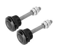 Estink Kit Blocco Cofano Universale, 2 Pezzi in Lega di Alluminio 22 mm Nero con Sgancio Rapido per Auto e Moto