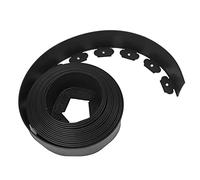 Estink Kit di Bordi del Prato Durevole PE Senza Scavo Bordo del Giardino a Parete Alta con Picchetti per il Cortile di del Letto, Facile Installazione (10 cm*5cm*10m)