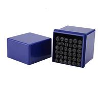 Estink Kit Punzoni in Metallo, 36 Pezzi, Alfabeto e Numeri in Acciaio, 5 mm, Set Strumenti per Pelle