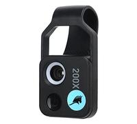 Estink Microscopio Telefonico HD 200x Microscopio Tascabile Portatile per l'apprendimento per l'osservazione della Biologia dei Bambini, Adatto a Tutti i Telefoni Cellulari, Materiale ABS (BLACK)