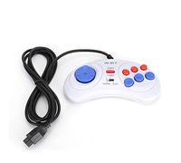 Estink Mini console di gioco portatile, controller di gioco ergonomico Gamepad bianco per Sega, con funzione Turbo, sensazione di mano confortevole