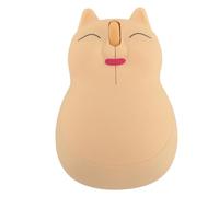 Estink MOUSE Wireless Wireless a Forma di Gatto Ergonomico 2,4 GHz USB 1600 Dpi Sensore Ottico Cartoon Cat Topi Carini per PC OS X (YELLOW)
