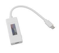 Estink Multimetro USB del Test Bidirezionale USB C Multimetro per il Monitoraggio dello Stato di Ricarica, Portatile e Facile Trasportare (WHITE)