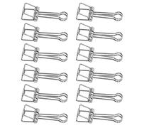 Estink Piccole Clamp/Holder di Carta Vuota in Metallo 19 Mm, 80 Pezzi Potenti Clamp/Holder di Leganti per la Forza di Serraggio per le Forniture Scolastiche degli Uffici Domestici (SILVER)