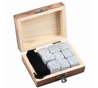 Estink Pietre per Whisky in Granito, 9 Cubetti Riutilizzabili | Cubetti refrigeranti, in granito naturale, non diluiscono le bevande, adatti a casa, pub e come idea regalo.