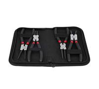 Estink Pinze per Anelli di Sicurezza, Set 4 Pezzi Professionali con Pinze Interne ed Esterne Piegate 7 Pollici Nero Strumenti per Manutenzione