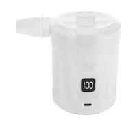Estink Pompa Elettrica Gonfiabile Piene di Pneumatici Portatile Display LED 5200MAH USB Ricaricabile con 4 Ugelli Batteria di Litio per il Campeggio (WHITE)