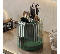 Estink Porta a Blocchi a Rotazione a 360 Gradi Efficiente Organizzatore di Cucchiaio Staccabile di Grande capacità per Cucina Cucina in Plastica Resistente (GREEN)